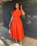 Lantern Sleeve High Waist Princess Skirt Two Piece Set QODY-6023