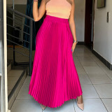 Fashion Big Swing Pleated Half-body Skirt GCZF-8532