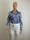 Casual Stripe Long Sleeve Shirt QODY-6027