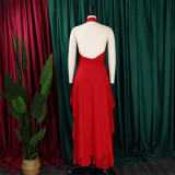 Sleeveless Irregular Top Wide Leg Pants Two Piece Set GCZF-8556