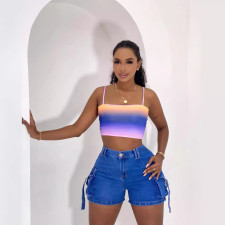 Fashion Denim Slim Denim Shorts QXTF-8301