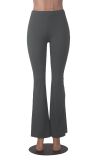 Solid Skinny Fitness Running Flared Pants MZ-2859
