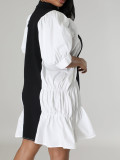 Casual Color Block Fashion Loose Dress SFY-408