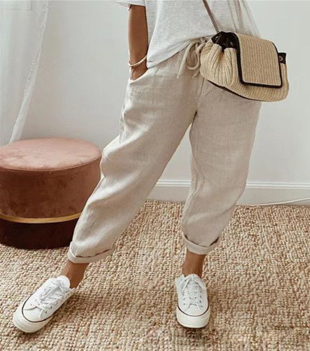 Solid Color Casual Nine-minute Pant GYSM-W0738