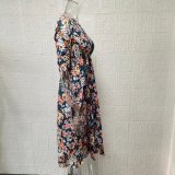 Casual Half Sleeve O Neck Print Dress GYSM-W0527