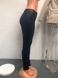 Solid Color PU Leather Pencil Pant GYSM-W0313