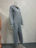 Solid Color Hooded Loose Jumpsuit GYSM-W0729