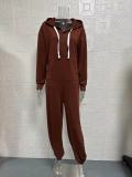 Solid Color Hooded Loose Jumpsuit GYSM-W0729