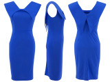 Sleeveless Square Neck Back Zipper Split Dress SFY-2770