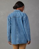 Fashion Washed Blue Denim Blazer GYAN-32137