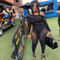 Lace Embroidery Sexy Hollow Out Jumpsuit MEM-88578