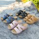 Embroidered Slope Heel Fish Mouth Sandals GYUX-63541
