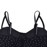 Solid Mesh Hot Drill See Through Romper BY-6902