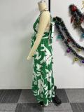 Sleeveless Print Big Swing Maxi Dress NY-10775