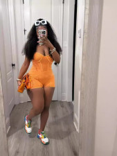 Sexy Rib Camisole Romper TK-6321