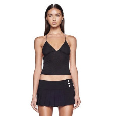 Butterfly Tie Mesh Backless Skinny Sling Vest DLSF-23B38961