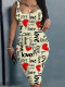 Printed Sleeveless Slim Dress SFY-199