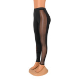 Sexy Tight Mesh Patchwork Sport Pants GOSD-6393