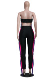 Sexy Backless Gradient Tassel Two Piece Pants Set YS-2408