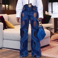 Metal Button Twisted Love Jeans  QYXZ-9125
