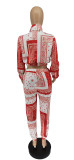 Fashion Print Long Sleeve Loose Two Piece Pants Set WSYF-5810