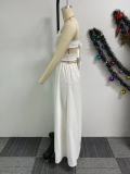 Solid Color Sling Split Backless Maxi Dress NY-10790