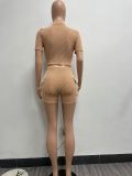 Fashion Two-way Zipper Casual Two Piece Short Set  NYF-8172