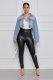Back Meshes Tassel Denim Jacket  GQDH-958