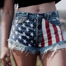 Casual Holes Denim Tassel Shorts XCFF-328