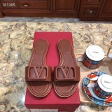 V Buckle Metal Open Toe Flat Sandals GDLW-615-10