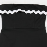 Solid Color Slim One Shoulder Midi Dress CYA-901277