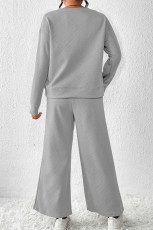 Solid Color Long Sleeve Sport Two PIece Pants Set ME-Q24S8524