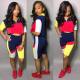 Contrast Color Casual Sport Two Piece Shorts Set LSL-LS6142