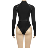 Solid Color Long Sleeve Bodysuit GAXB-C001BS