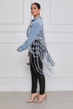 Fashion Lapel Woven Denim Jacket GKNF-TSC-958