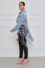 Fashion Lapel Woven Denim Jacket GKNF-TSC-958