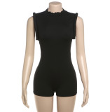 Solid Color Sleeveless Casual Romper XEF-49028