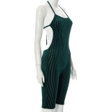 Sexy Tie Up Backless Halter Romper GYSL-5267