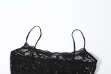 Sexy Hollow Out Sling Tops And Half Skirt Lace Suit XEF-50069