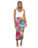 Fashion Print Tight Half Body Skirt MZ-2867