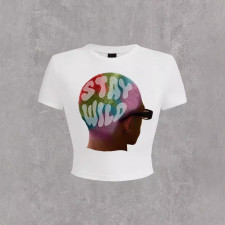 Casual Print Short Sleeve T Shirt GXJL-H0002