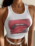 Sleeveless Print Casual Tank Tops GXJL-H0006