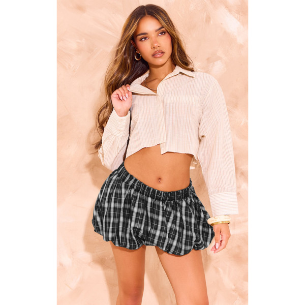 Plaid With Bottomed Pod Pant Skirt ASL-GL6737