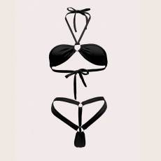 Sexy Solid Color Tie Up Swimsuit 2 Piece Set DYSC-DY23A894YYB091213