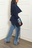 Sexy Short Suit Denim Tie Up Skirt Set ZSD-0694