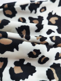 Leopard Print Short Sleeve Loose Shorts Set SFY-2579