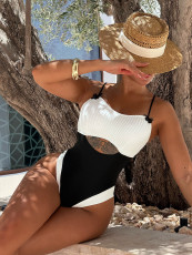 Sexy Color Block Sling One Piece Swimsuit CSYZ-978