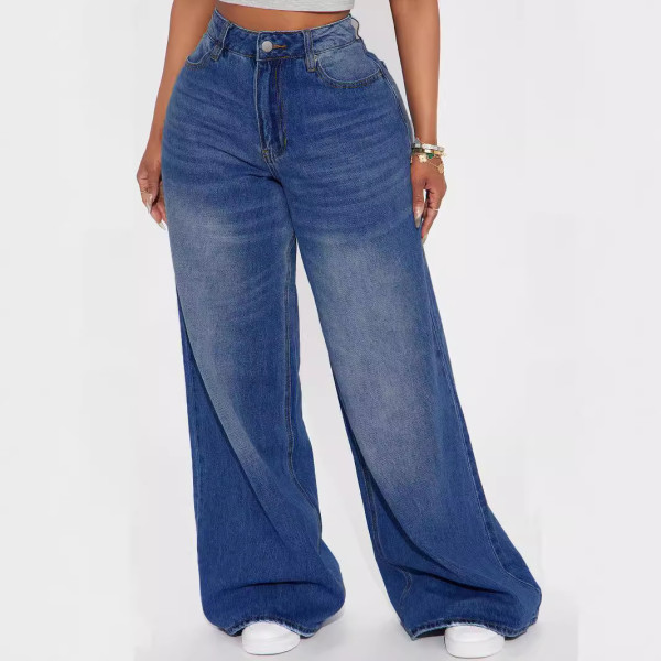 Fashion Loose Drag Floor Wide Leg Jeans GKNF-TSX-11030