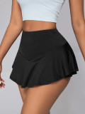 Solid Color Sport Mini Skirt YH-5318