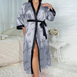 Plus Size Fashion Casual Loose Printed Long Pajamas GDNL-H6136